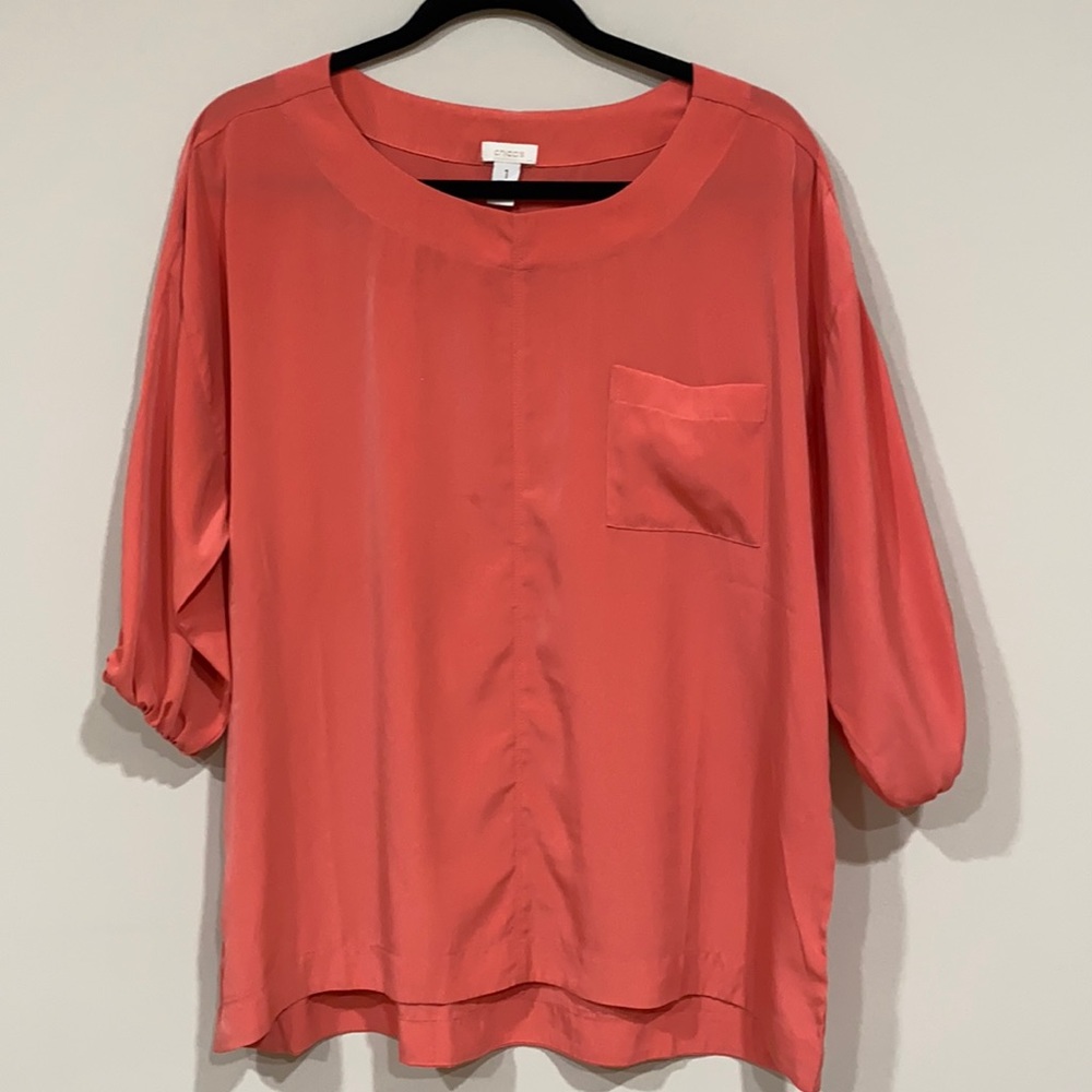 Chico’s Peach Oversized Blouse. Size 1